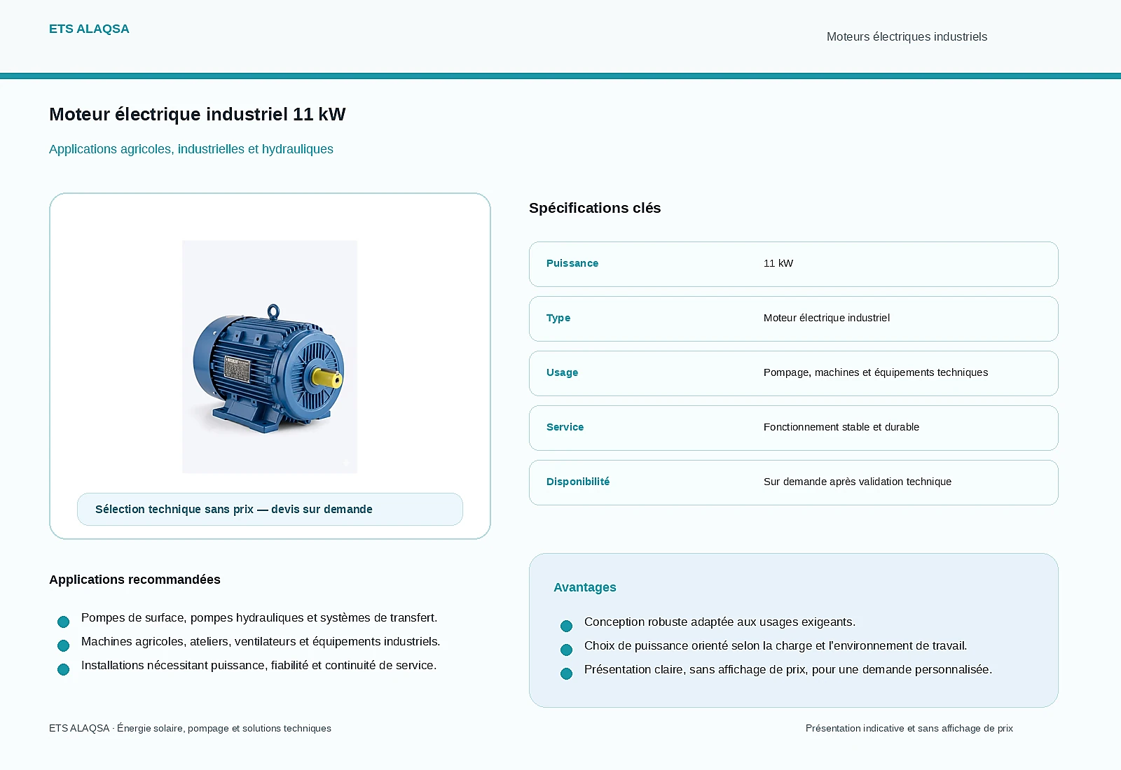 Sélection moderne — Moteurs électriques industriels Moteur électrique industriel 11 kW
