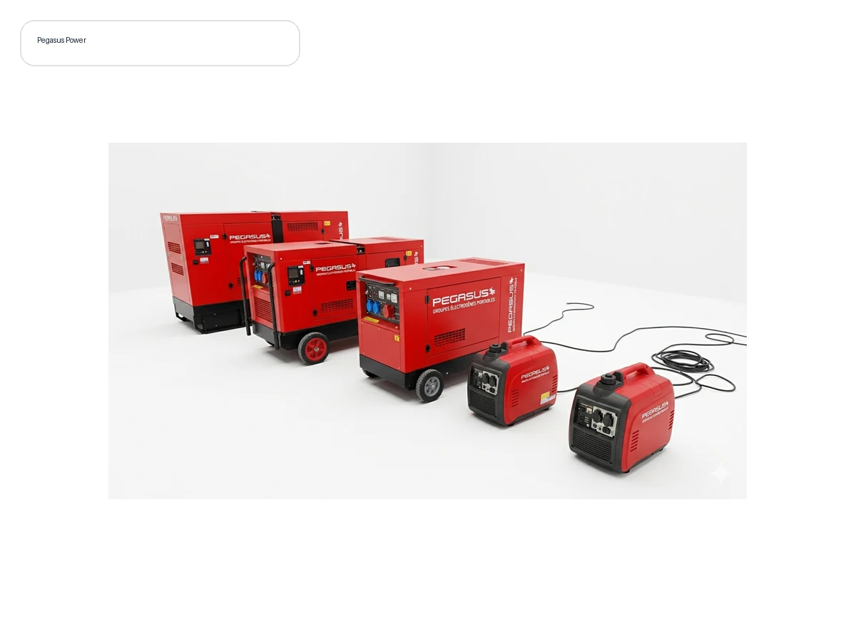 Groupe électrogène Pegasus Série B officielle PEG15B · 15 KVA